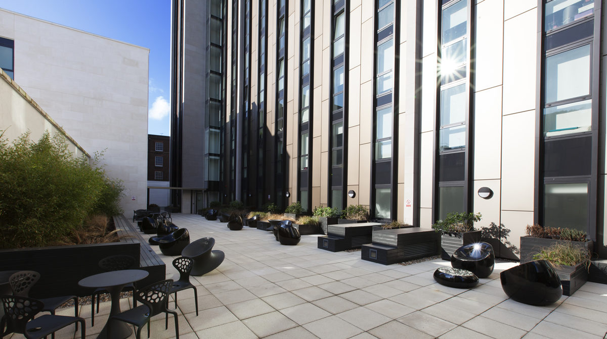 Hammersmith residence courtyard